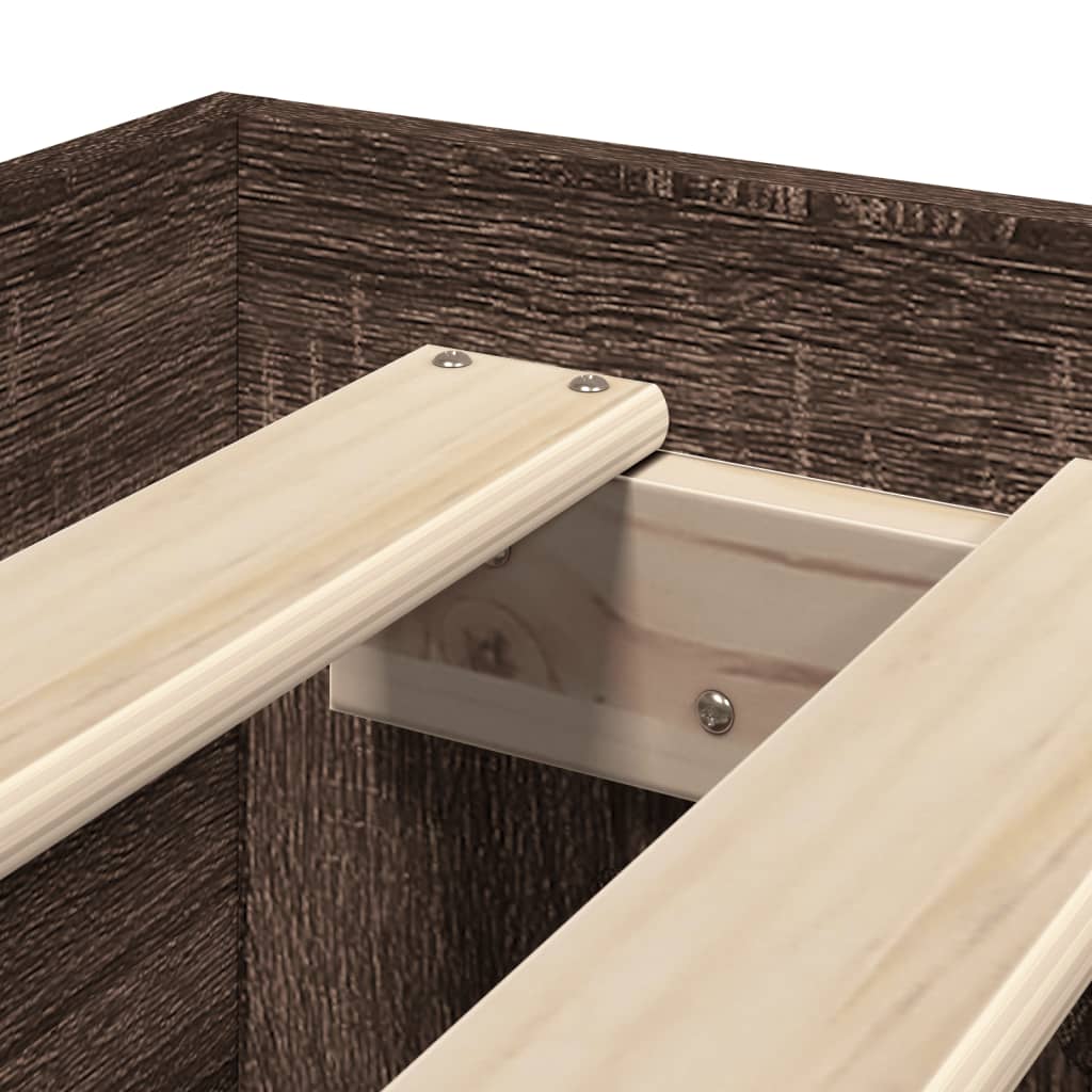 Giroletto senza Materasso Rovere Marrone 75x190cm in Truciolato - homemem39