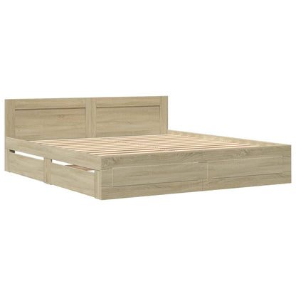 Giroletto Testiera Rovere Sonoma 200x200 cm Legno Multistrato | homemem39