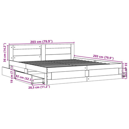 Giroletto Testiera Rovere Sonoma 200x200 cm Legno Multistrato | homemem39