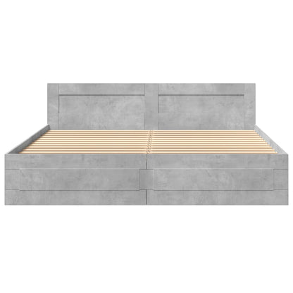 Giroletto Testiera Grigio Cemento 200x200 cm Legno Multistrato - homemem39