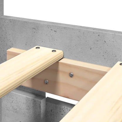 Giroletto Testiera Grigio Cemento 200x200 cm Legno Multistrato - homemem39