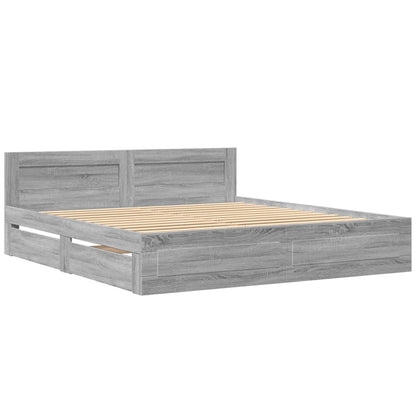 Giroletto Testiera Grigio Sonoma 200x200 cm Legno Multistrato | homemem39