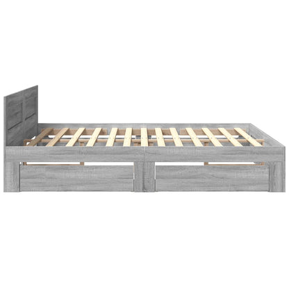 Giroletto Testiera Grigio Sonoma 200x200 cm Legno Multistrato