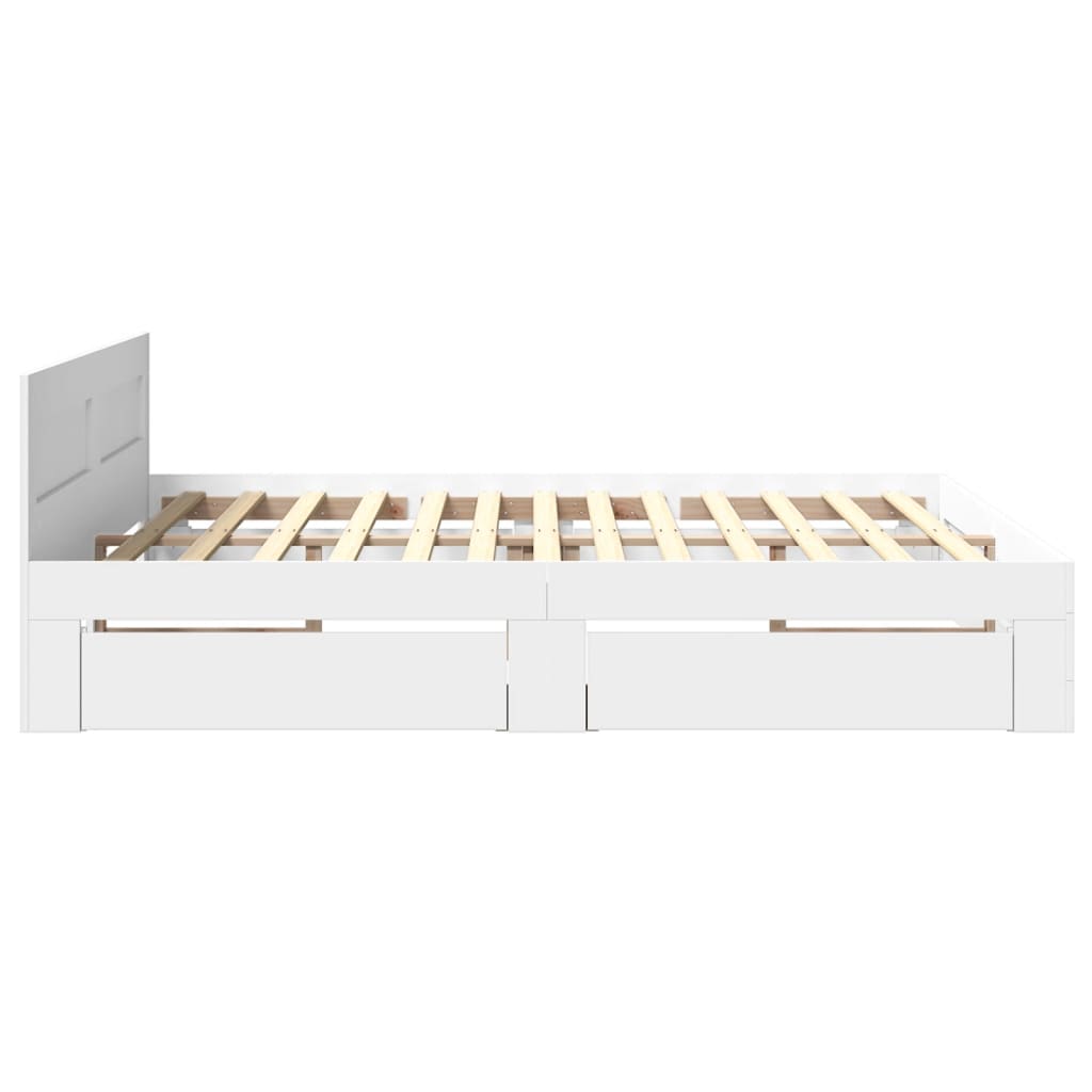 Giroletto con Testiera senza Materasso Bianco 180x200 cm | homemem39