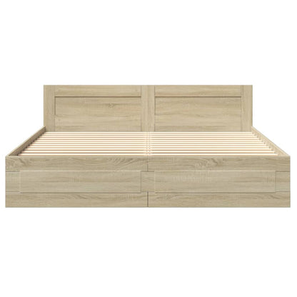 Giroletto Testiera Rovere Sonoma 180x200 cm Legno Multistrato | homemem39