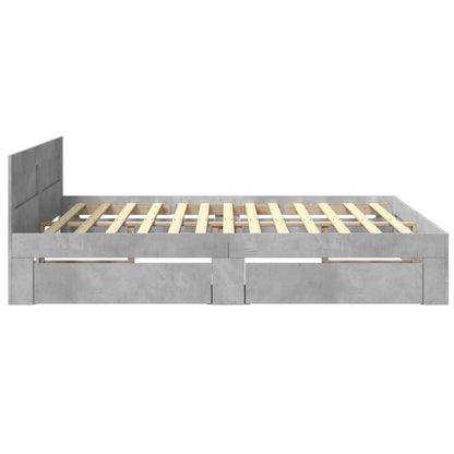 Giroletto Testiera Grigio Cemento 180x200 cm Legno Multistrato | homemem39