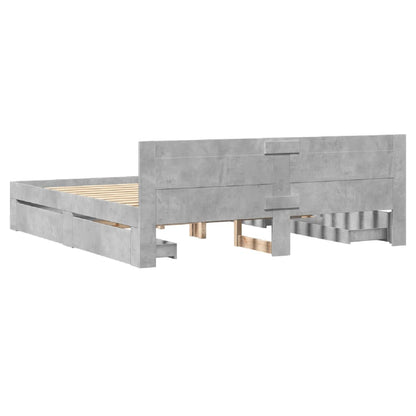Giroletto Testiera Grigio Cemento 180x200 cm Legno Multistrato | homemem39