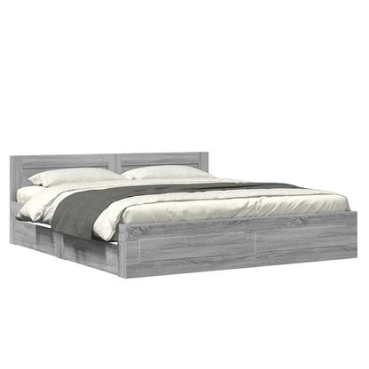 Giroletto Testiera Grigio Sonoma 180x200 cm Legno Multistrato | homemem39