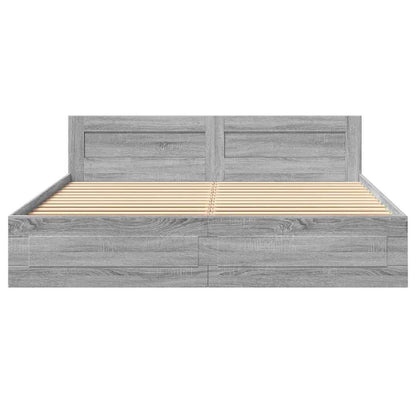 Giroletto Testiera Grigio Sonoma 180x200 cm Legno Multistrato | homemem39