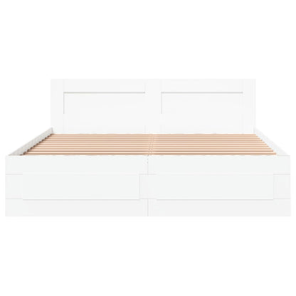 Giroletto con Testiera senza Materasso Bianco 160x200 cm | homemem39