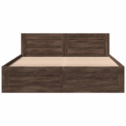 Giroletto Testiera Rovere Marrone 160x200 cm Legno Multistrato - homemem39