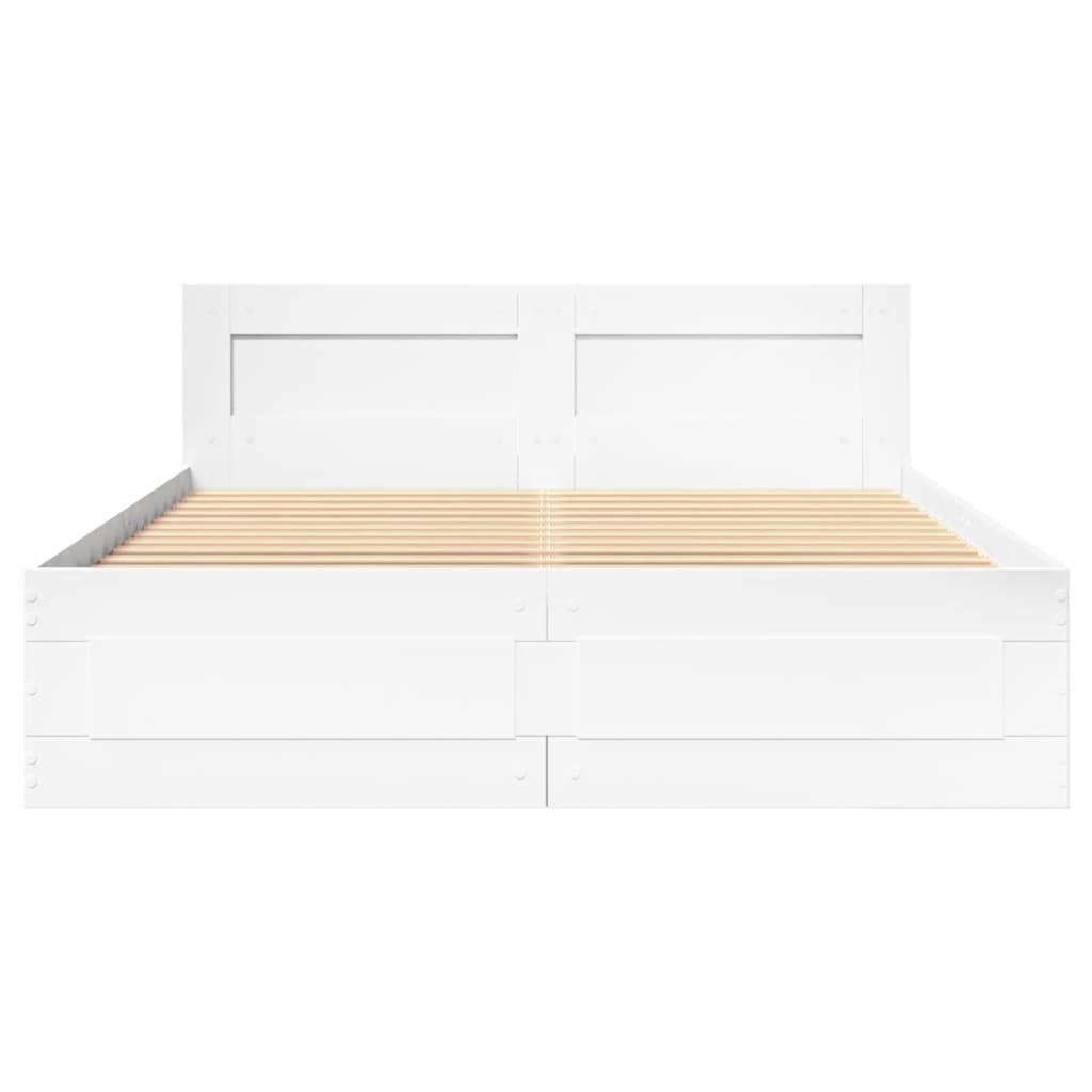 Giroletto con Testiera senza Materasso Bianco 140x200 cm | homemem39