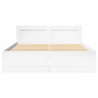 Giroletto con Testiera senza Materasso Bianco 140x200 cm | homemem39