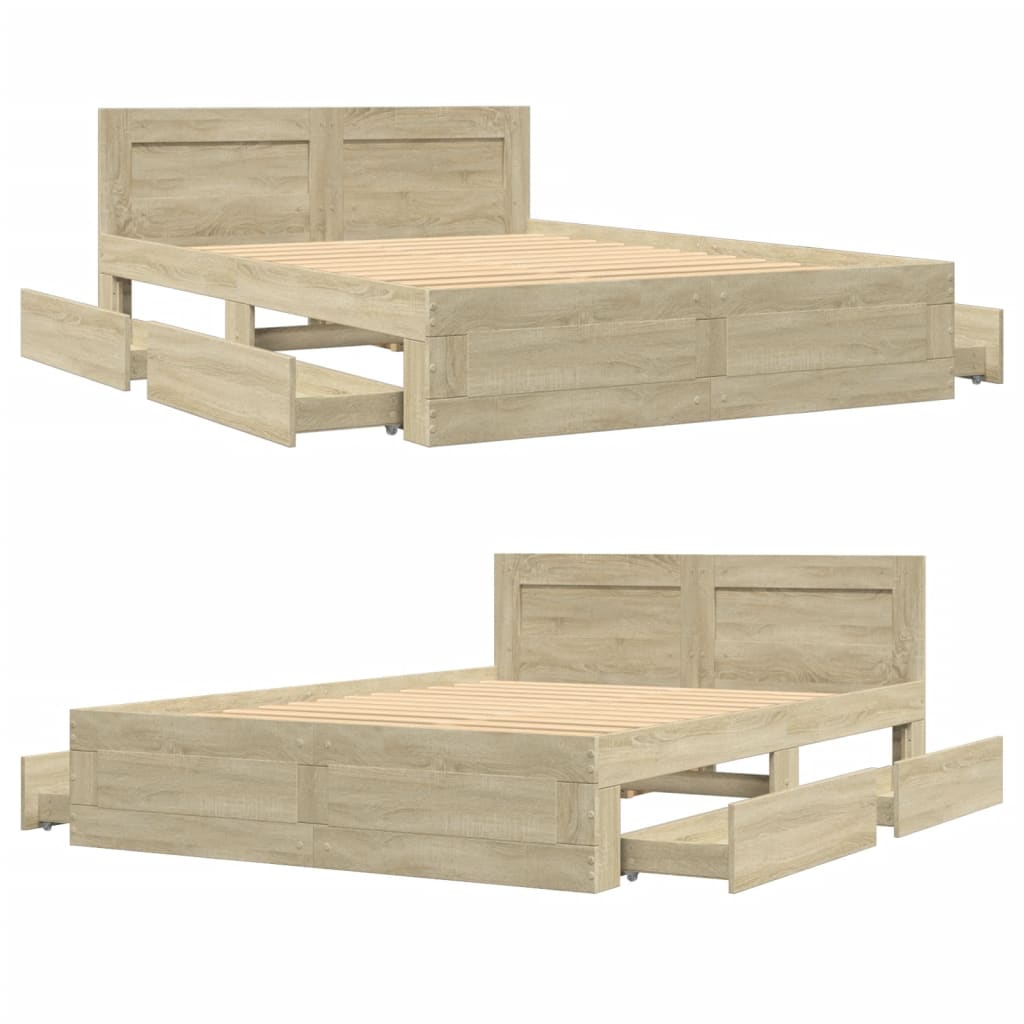 Giroletto Testiera Rovere Sonoma 140x200 cm Legno Multistrato | homemem39