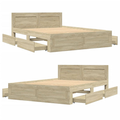 Giroletto Testiera Rovere Sonoma 140x200 cm Legno Multistrato | homemem39