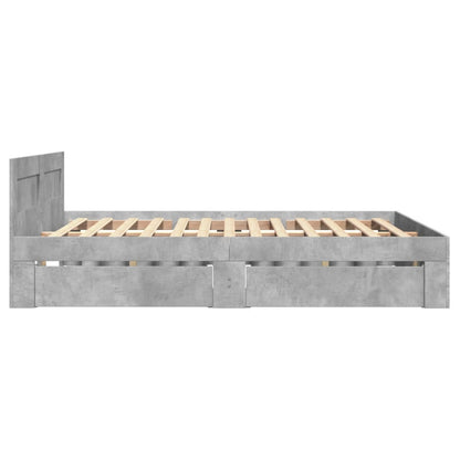 Giroletto Testiera Grigio Cemento 140x200 cm Legno Multistrato | homemem39