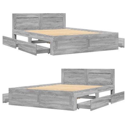 Giroletto Testiera Grigio Sonoma 140x200 cm Legno Multistrato | homemem39
