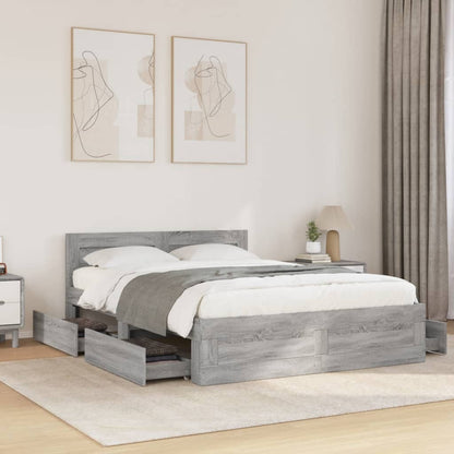 Giroletto Testiera Grigio Sonoma 140x200 cm Legno Multistrato | homemem39