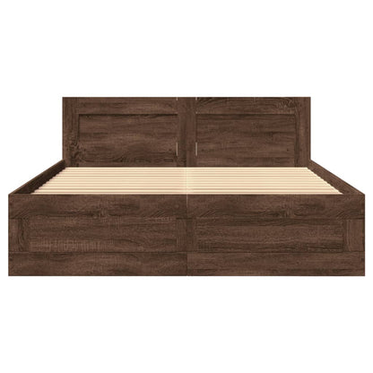 Giroletto Testiera Rovere Marrone 140x200 cm Legno Multistrato