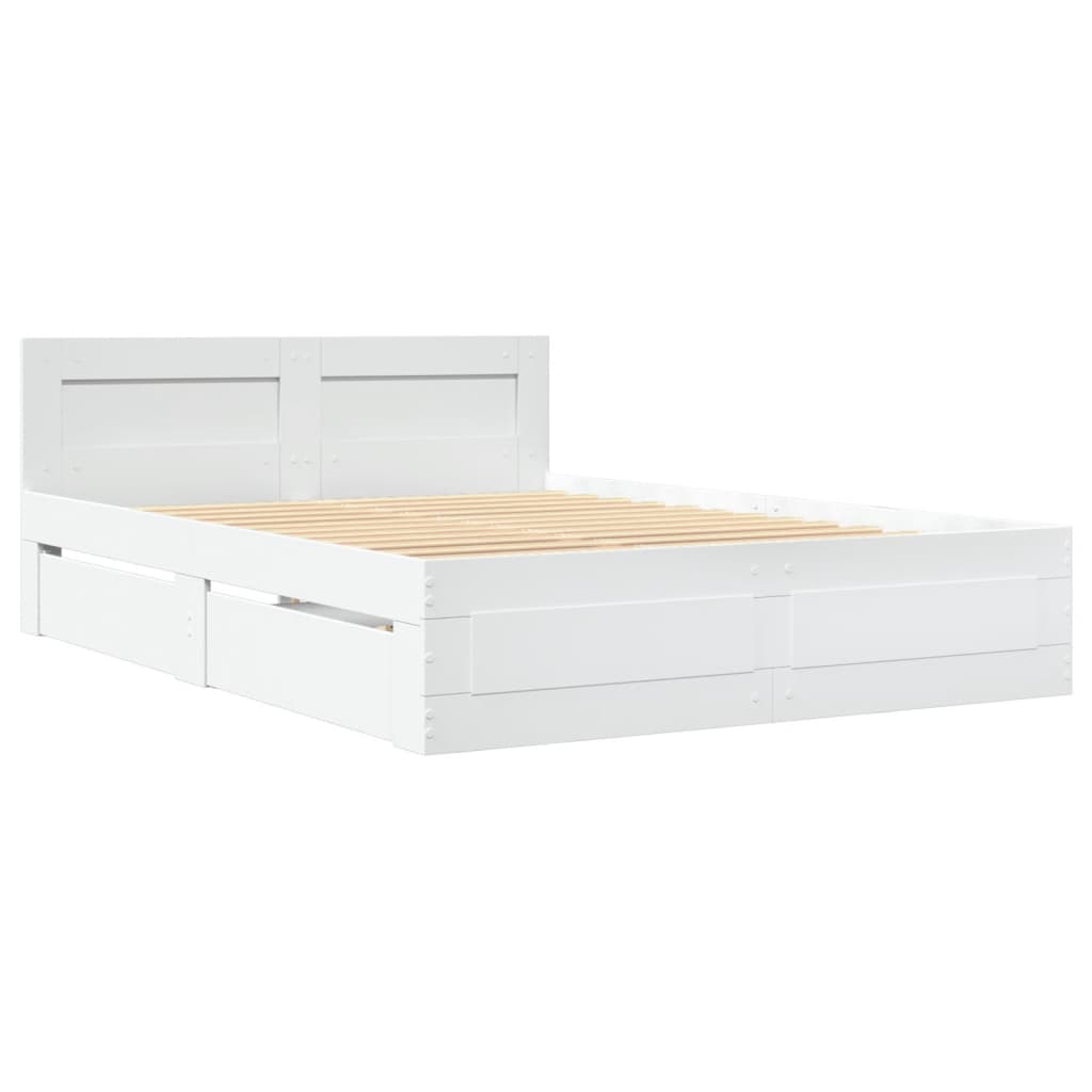 Giroletto con Testiera senza Materasso Bianco 120x200 cm | homemem39
