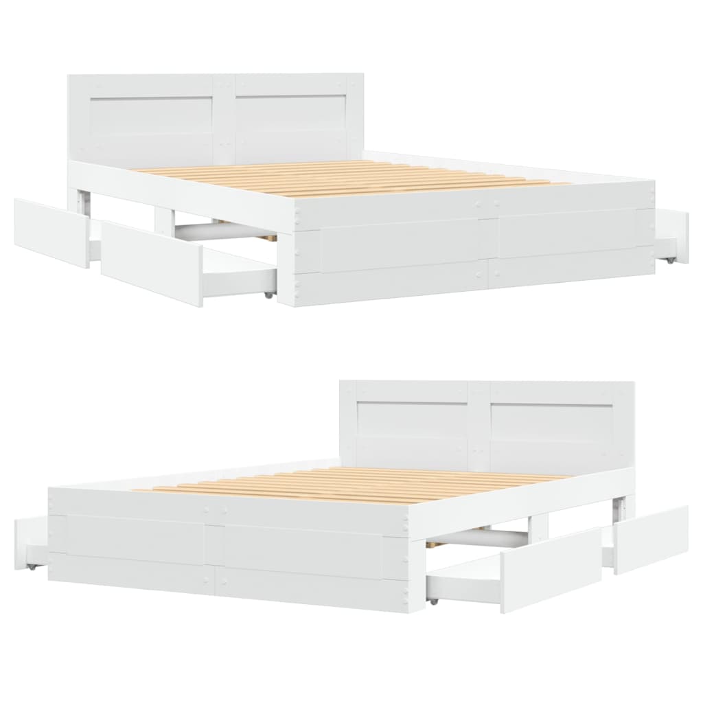 Giroletto con Testiera senza Materasso Bianco 120x200 cm | homemem39