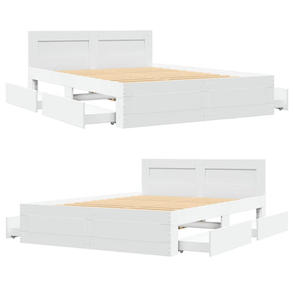 Giroletto con Testiera senza Materasso Bianco 120x200 cm | homemem39