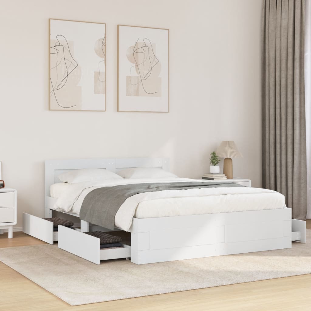 Giroletto con Testiera senza Materasso Bianco 120x200 cm | homemem39