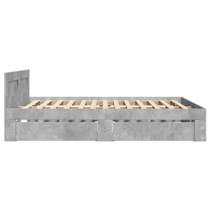 Giroletto Testiera Grigio Cemento 120x200 cm Legno Multistrato