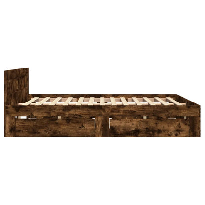 Giroletto con Testiera Rovere Fumo 120x200 cm Legno Multistrato | homemem39