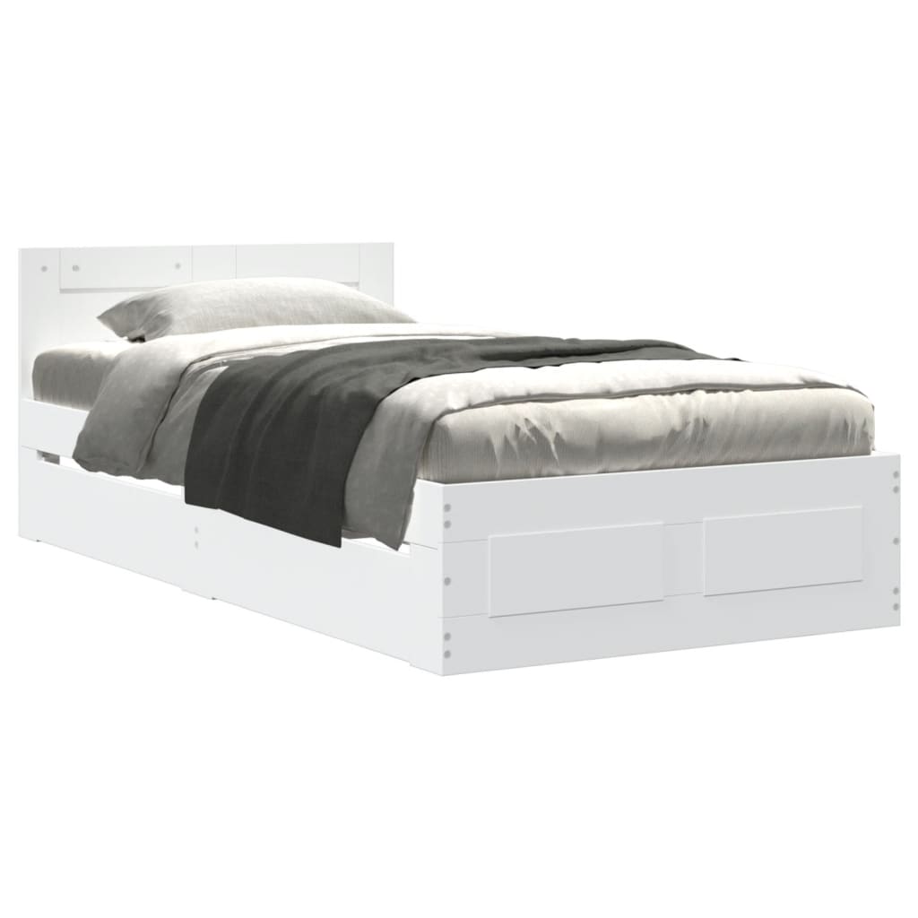 Giroletto con Testiera senza Materasso Bianco 100x200 cm | homemem39