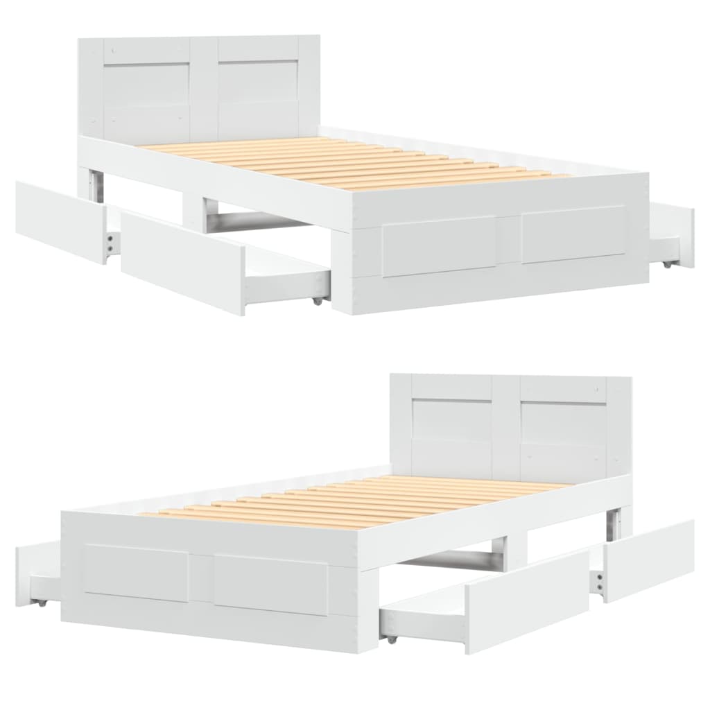 Giroletto con Testiera senza Materasso Bianco 100x200 cm | homemem39