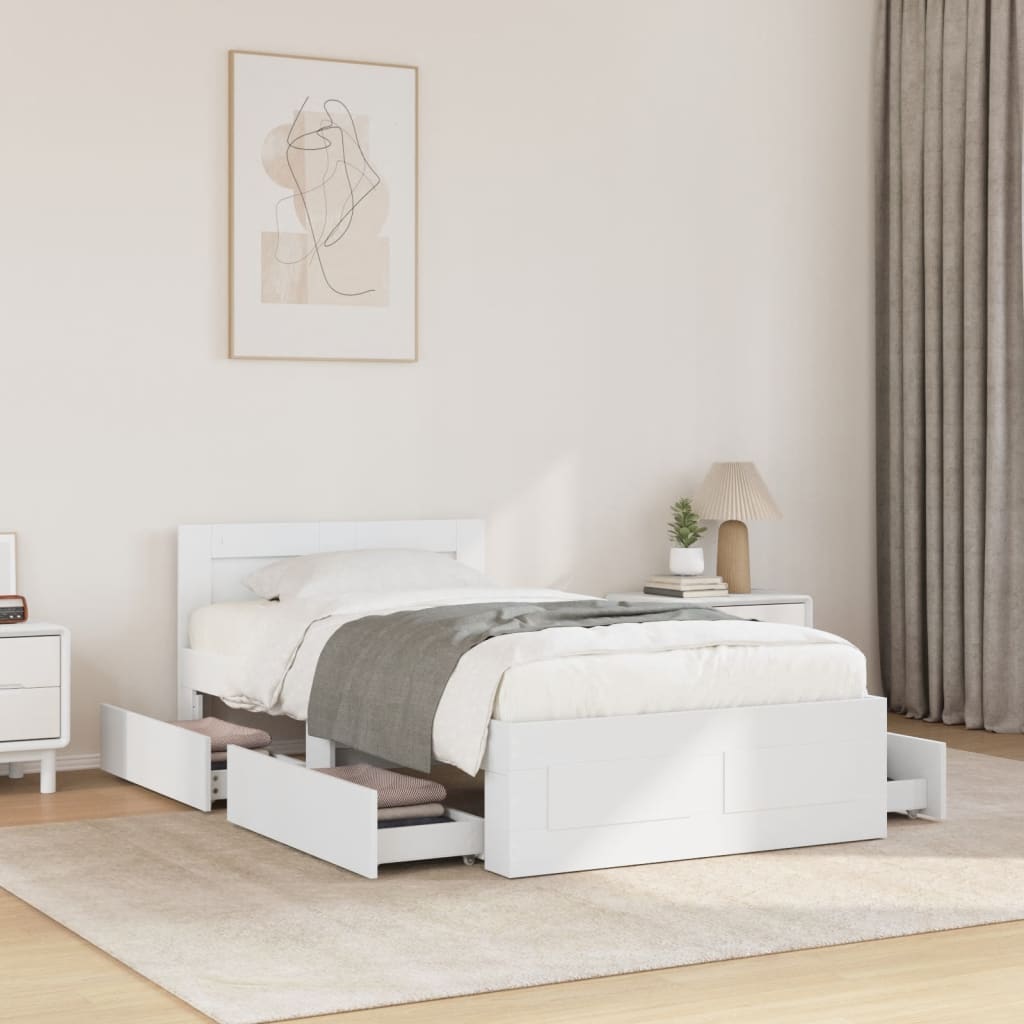 Giroletto con Testiera senza Materasso Bianco 100x200 cm | homemem39