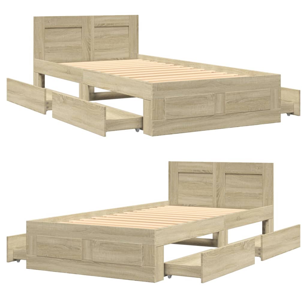 Giroletto Testiera Rovere Sonoma 100x200 cm Legno Multistrato