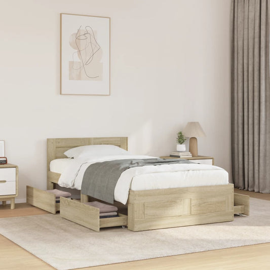 Giroletto Testiera Rovere Sonoma 100x200 cm Legno Multistrato | homemem39