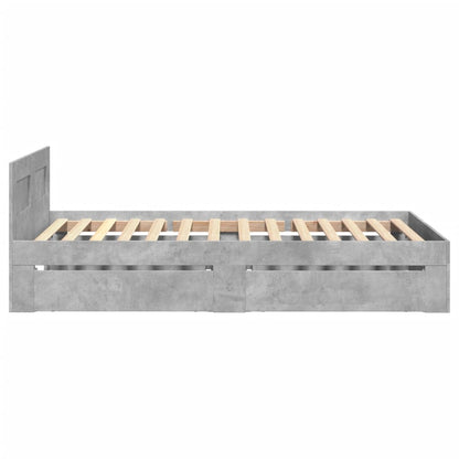 Giroletto Testiera Grigio Cemento 90x200 cm Legno Multistrato