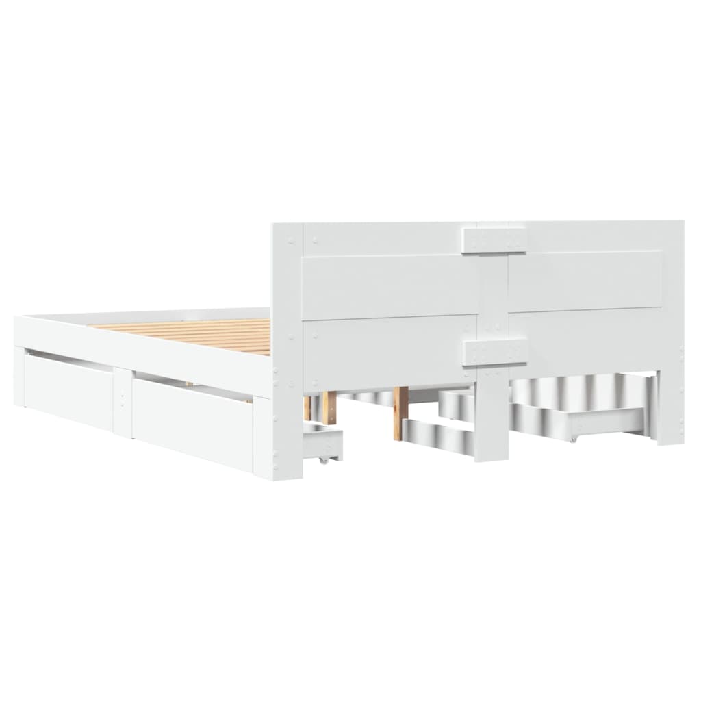 Giroletto con Testiera senza Materasso Bianco 140x190 cm - homemem39