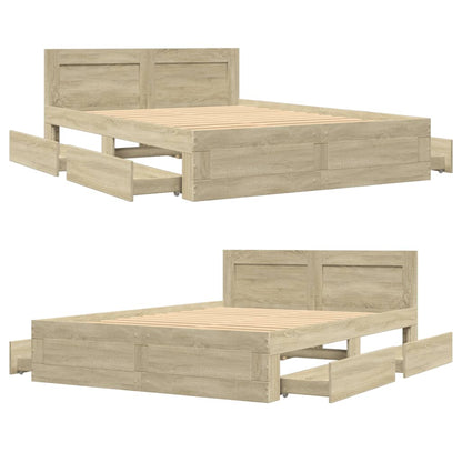 Giroletto Testiera Rovere Sonoma 135x190 cm Legno Multistrato | homemem39