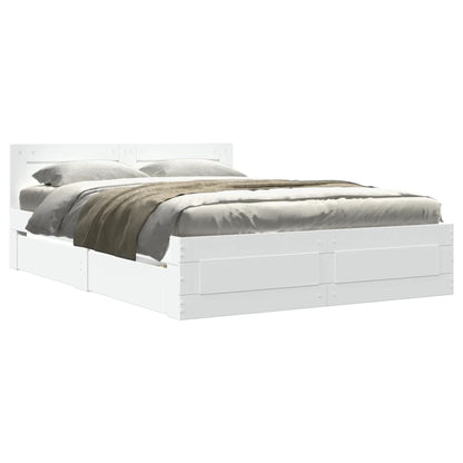 Giroletto con Testiera Bianco 120x190 cm in Legno Multistrato | homemem39