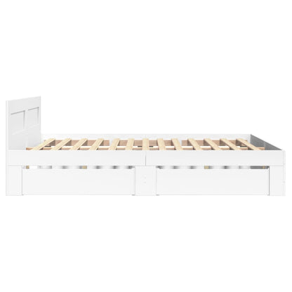 Giroletto con Testiera Bianco 120x190 cm in Legno Multistrato | homemem39