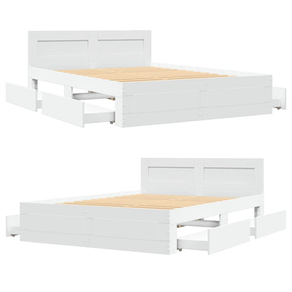 Giroletto con Testiera Bianco 120x190 cm in Legno Multistrato | homemem39