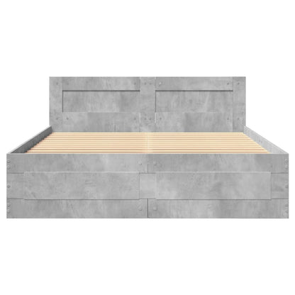 Giroletto Testiera Grigio Cemento 120x190 cm Legno Multistrato