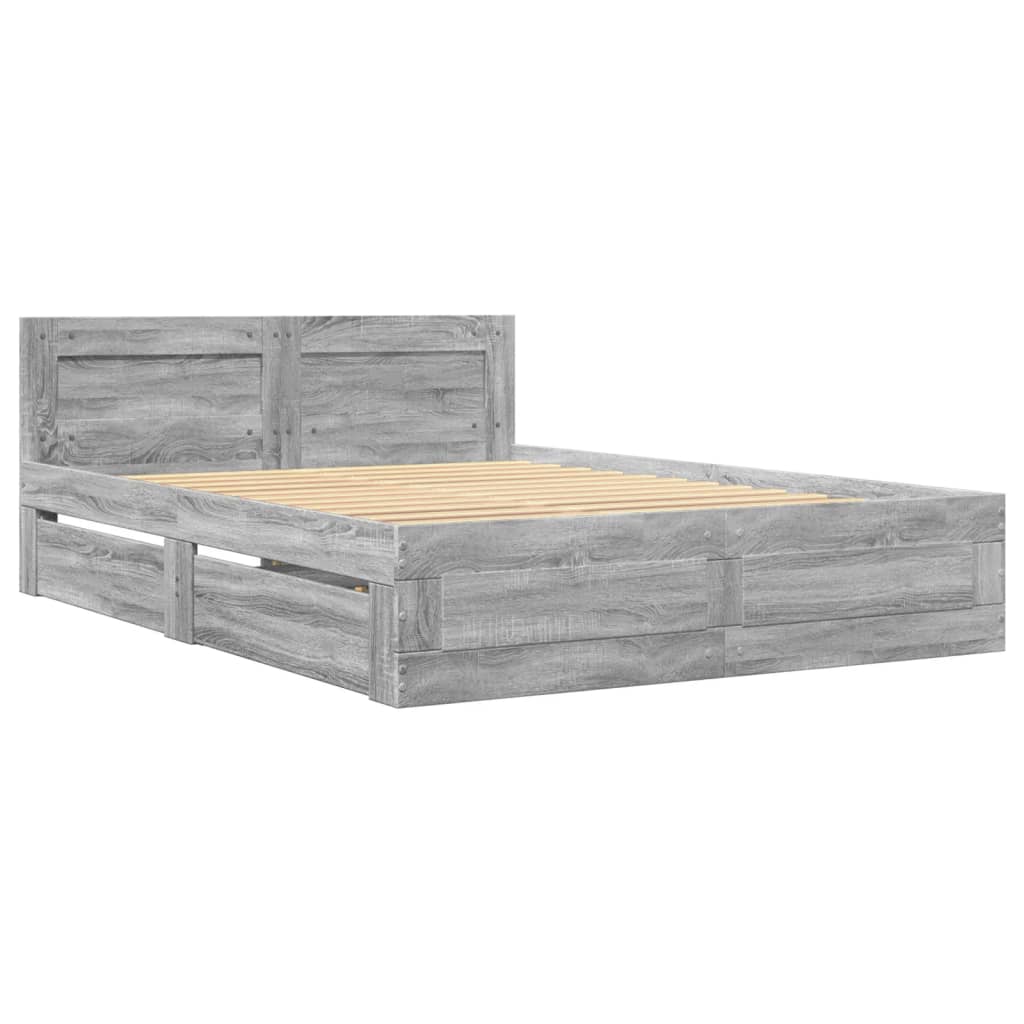 Giroletto Testiera Grigio Sonoma 120x190 cm Legno Multistrato | homemem39