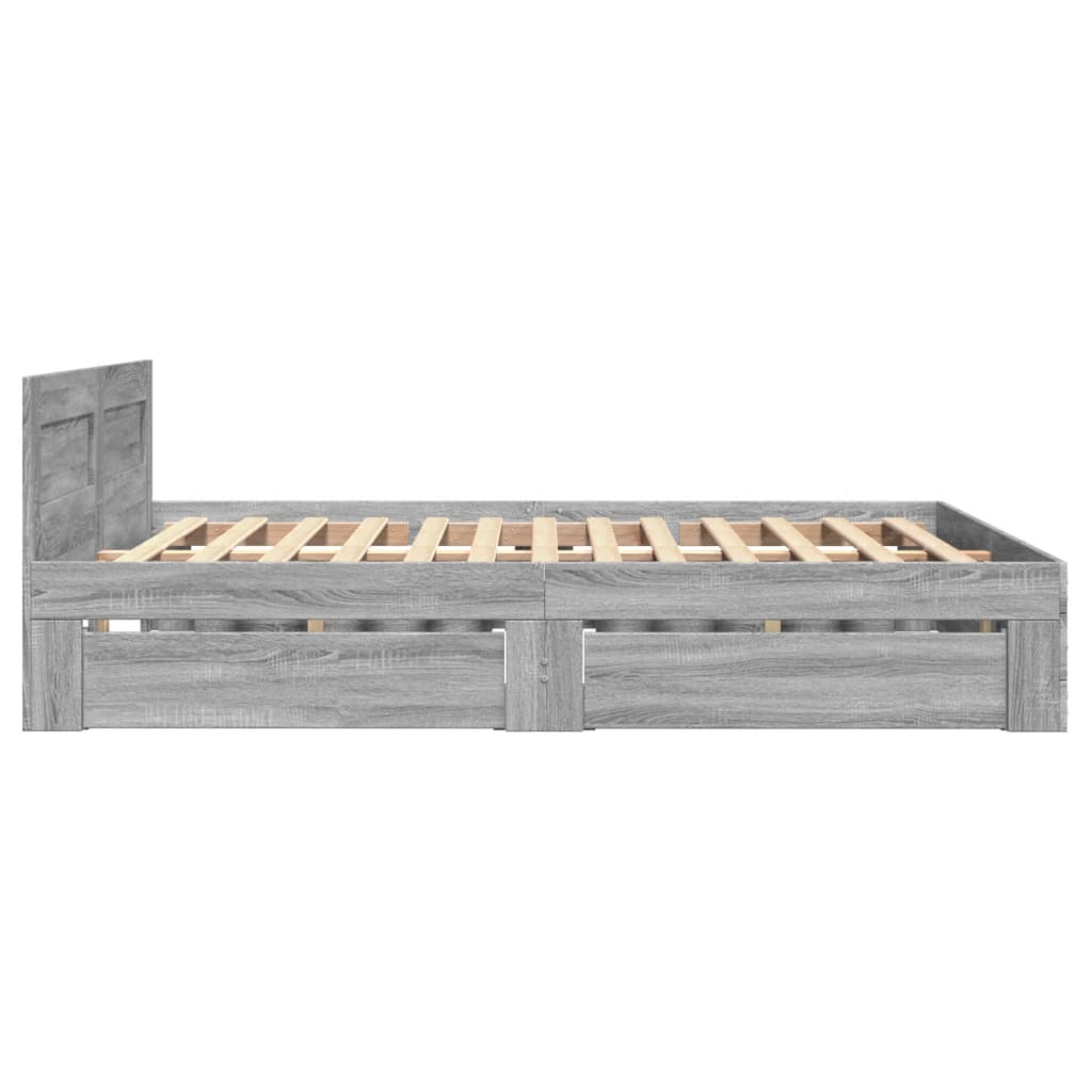 Giroletto Testiera Grigio Sonoma 120x190 cm Legno Multistrato | homemem39