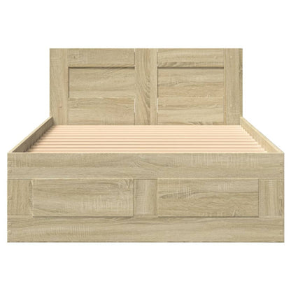 Giroletto con Testiera Rovere Sonoma 90x190cm Legno Multistrato