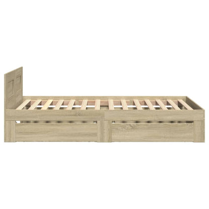 Giroletto con Testiera Rovere Sonoma 90x190cm Legno Multistrato
