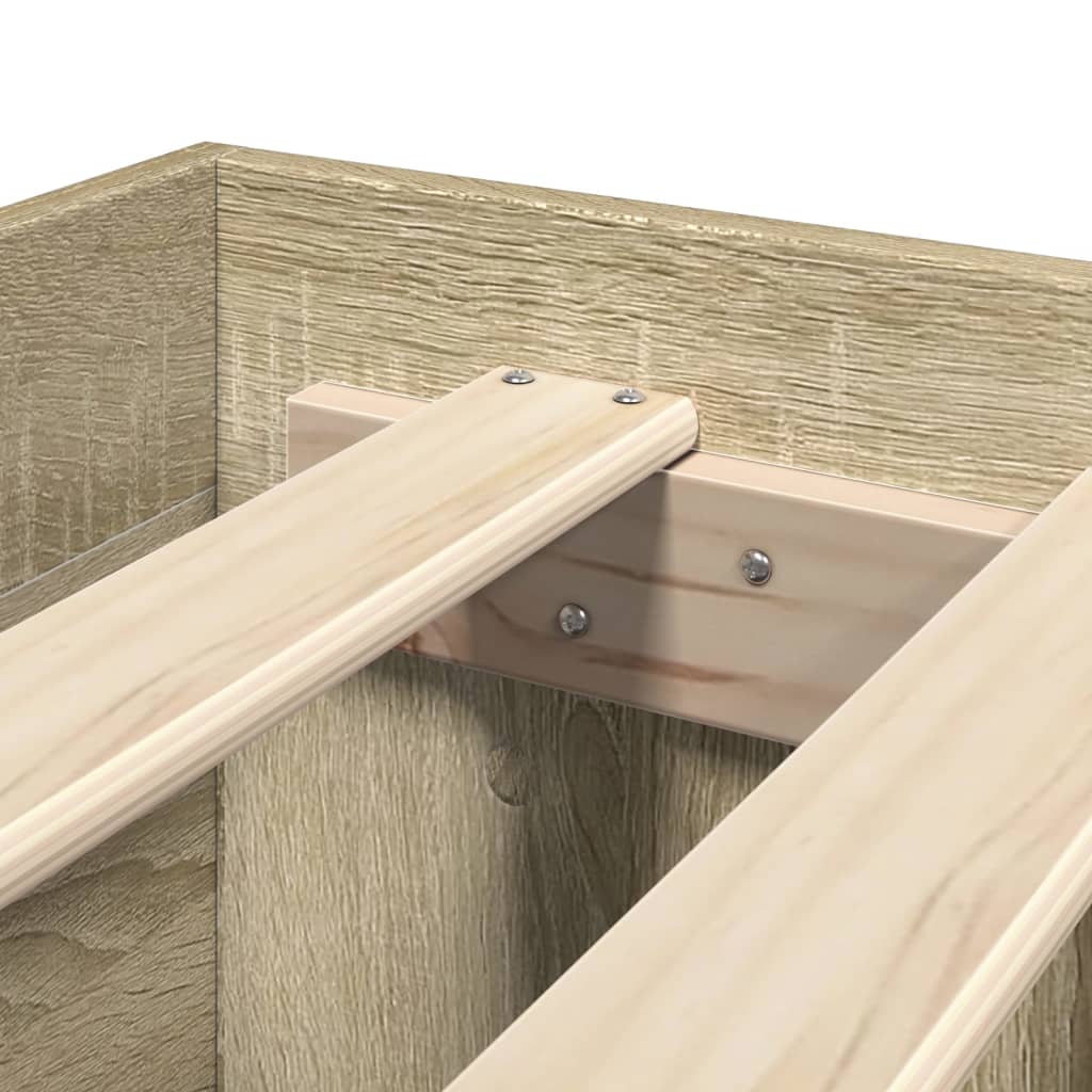 Giroletto con Testiera Rovere Sonoma 75x190cm Legno Multistrato