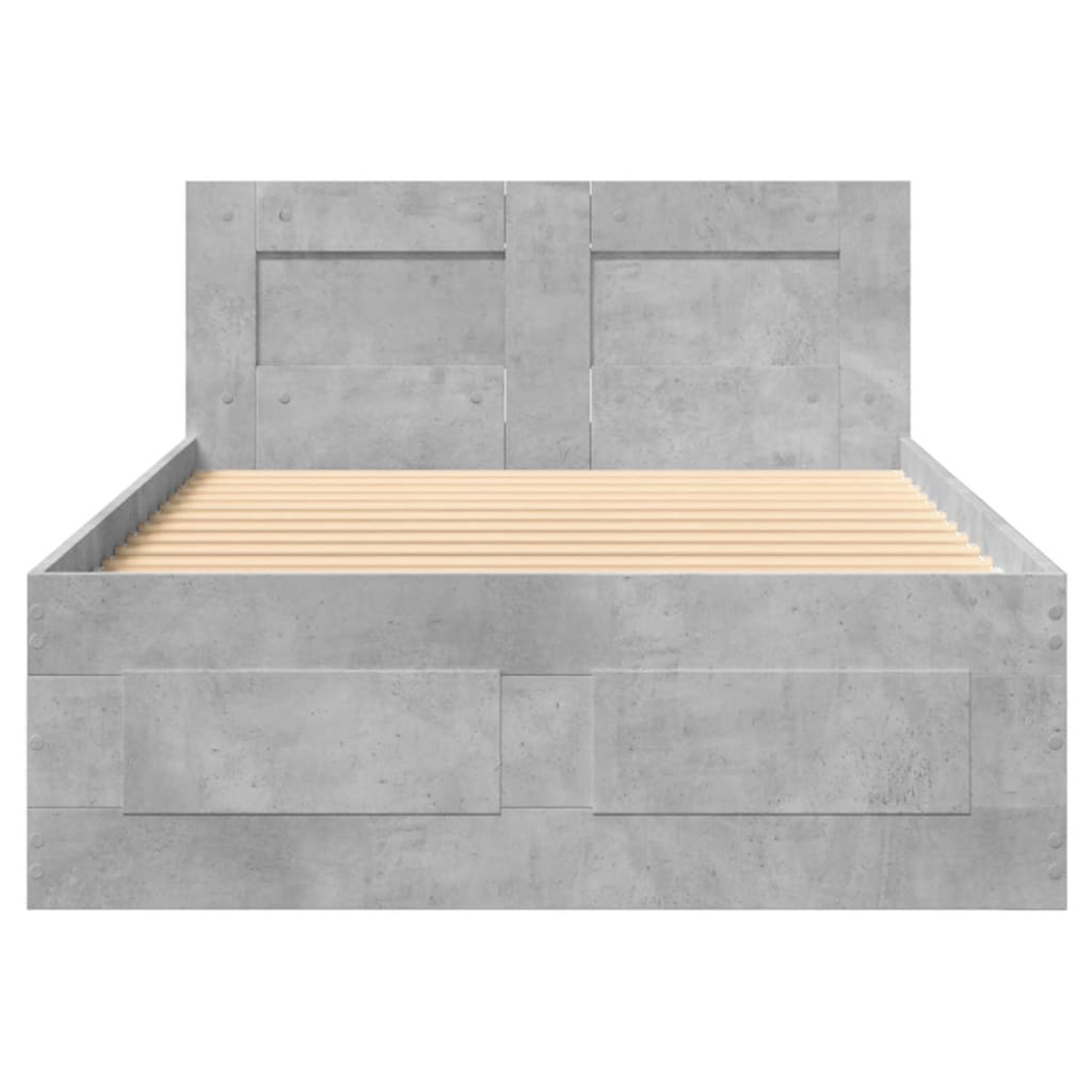 Giroletto Testiera Grigio Cemento 75x190 cm Legno Multistrato | homemem39