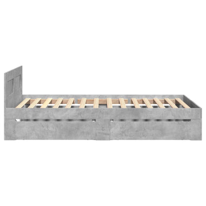 Giroletto Testiera Grigio Cemento 75x190 cm Legno Multistrato | homemem39