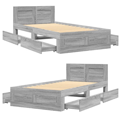 Giroletto Testiera Grigio Cemento 75x190 cm Legno Multistrato | homemem39