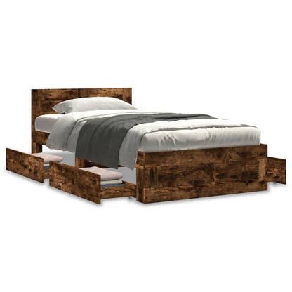Giroletto con Testiera Rovere Fumo 75x190 cm Legno Multistrato